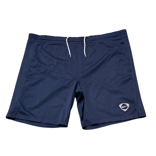 Nike Shorts Mens Medium Blue Swoosh Logo Elastic Waist Drawstring Athletic Fit