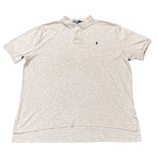 Ralph Lauren Polo Shirt Mens XL Grey Short Sleeve Pony Logo High Low Performance