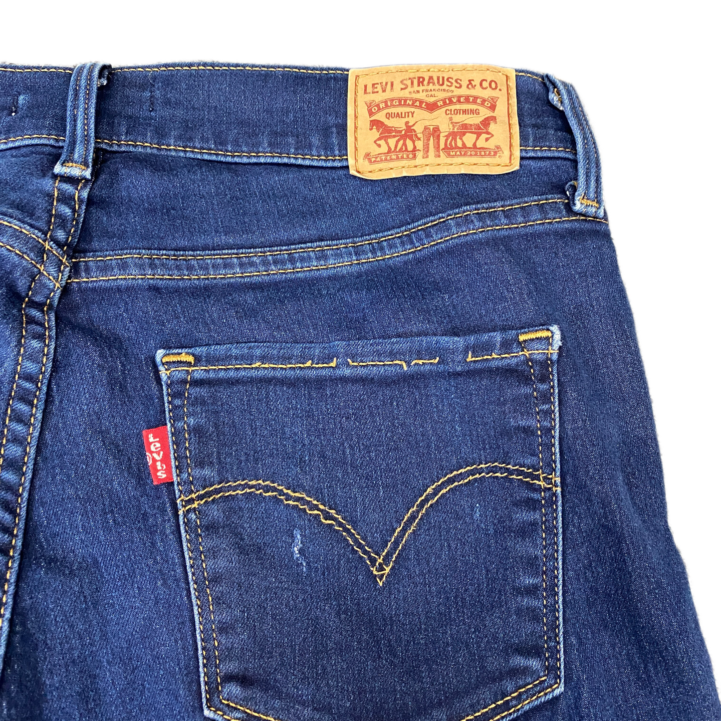 Levi's Jeans Fits as Womens 29" Waist Blue Denim Stretch 311 Shaping Skinny Leg