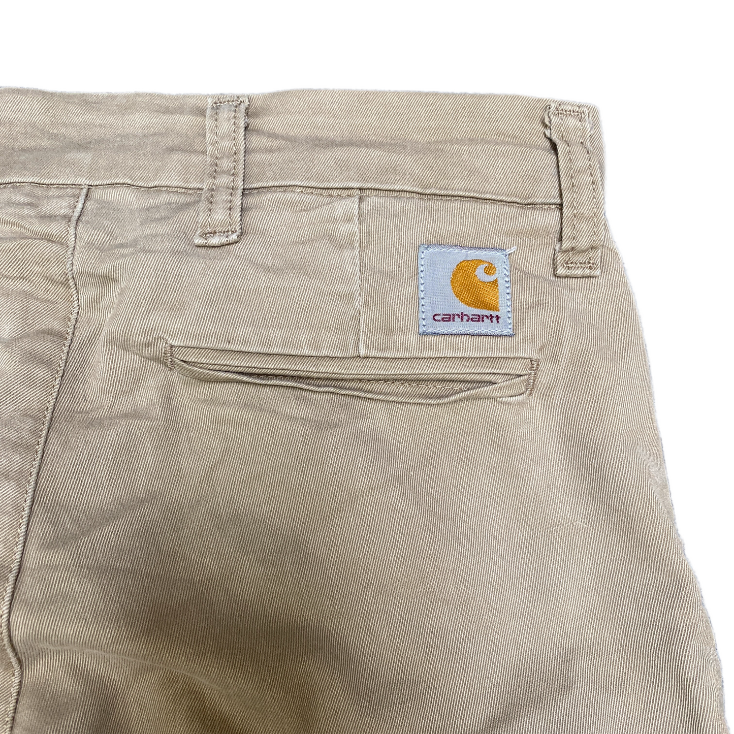Carhartt WIP Sid Pants Fits as Mens 29" Waist Beige Regular Fit Pockets Outdoor
