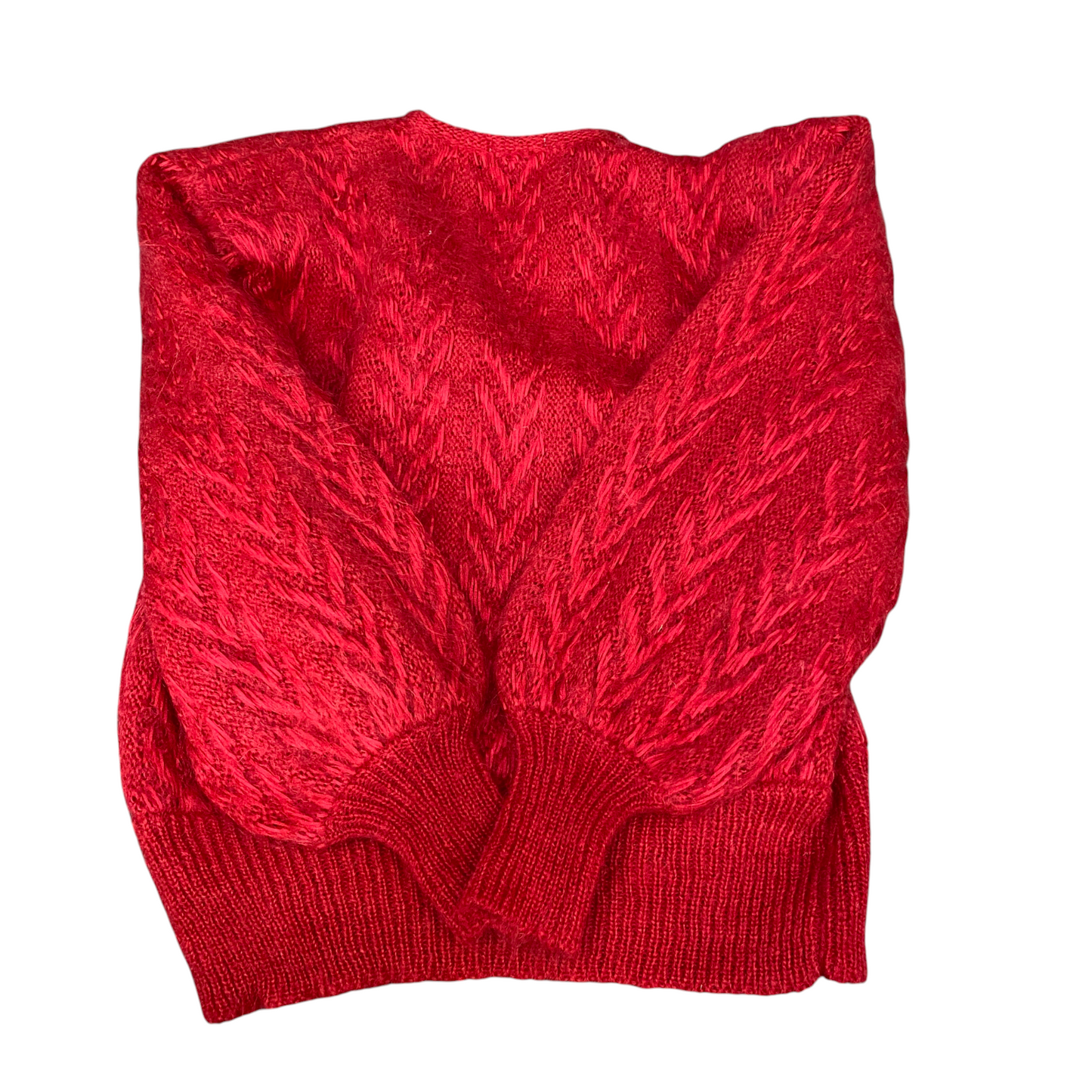 EBA BRAWN Cardigan Jumper Womens Large Red Knitted Long Sleeve Double Breasted