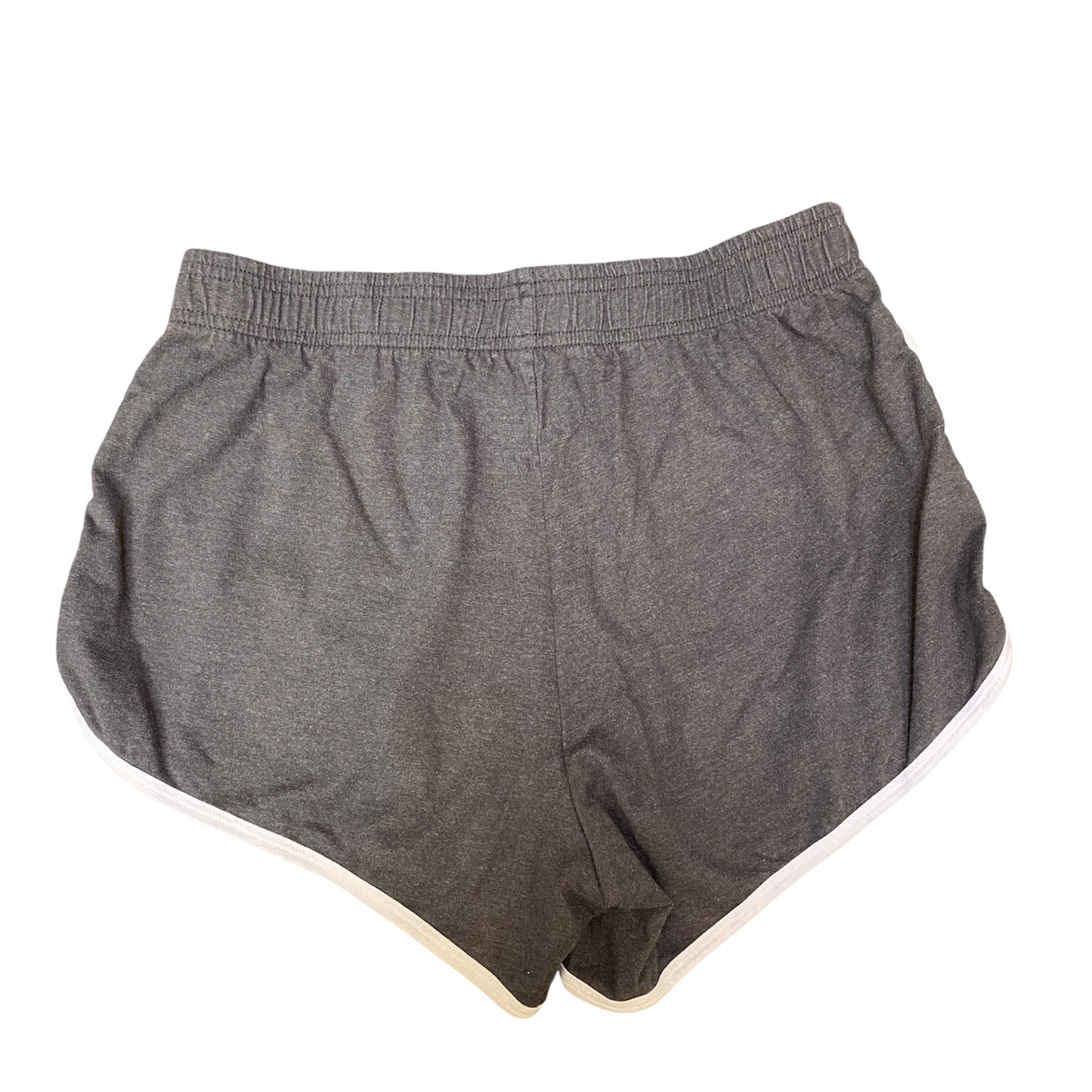 Running Sprinter Shorts Womens Small Grey Drawstring Elastic Waist Dolphin Hem