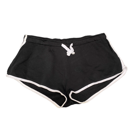 Running Sprinter Shorts Womens XL 31" Waist Black Athletic Workout Dolphin Hem