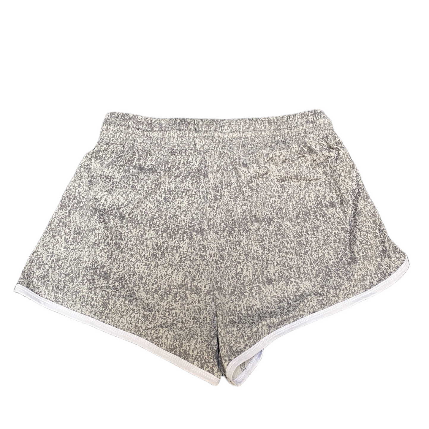 Running Sprinter Shorts Womens L 28" Waist Grey Athletic Gym Workout Dolphin Hem