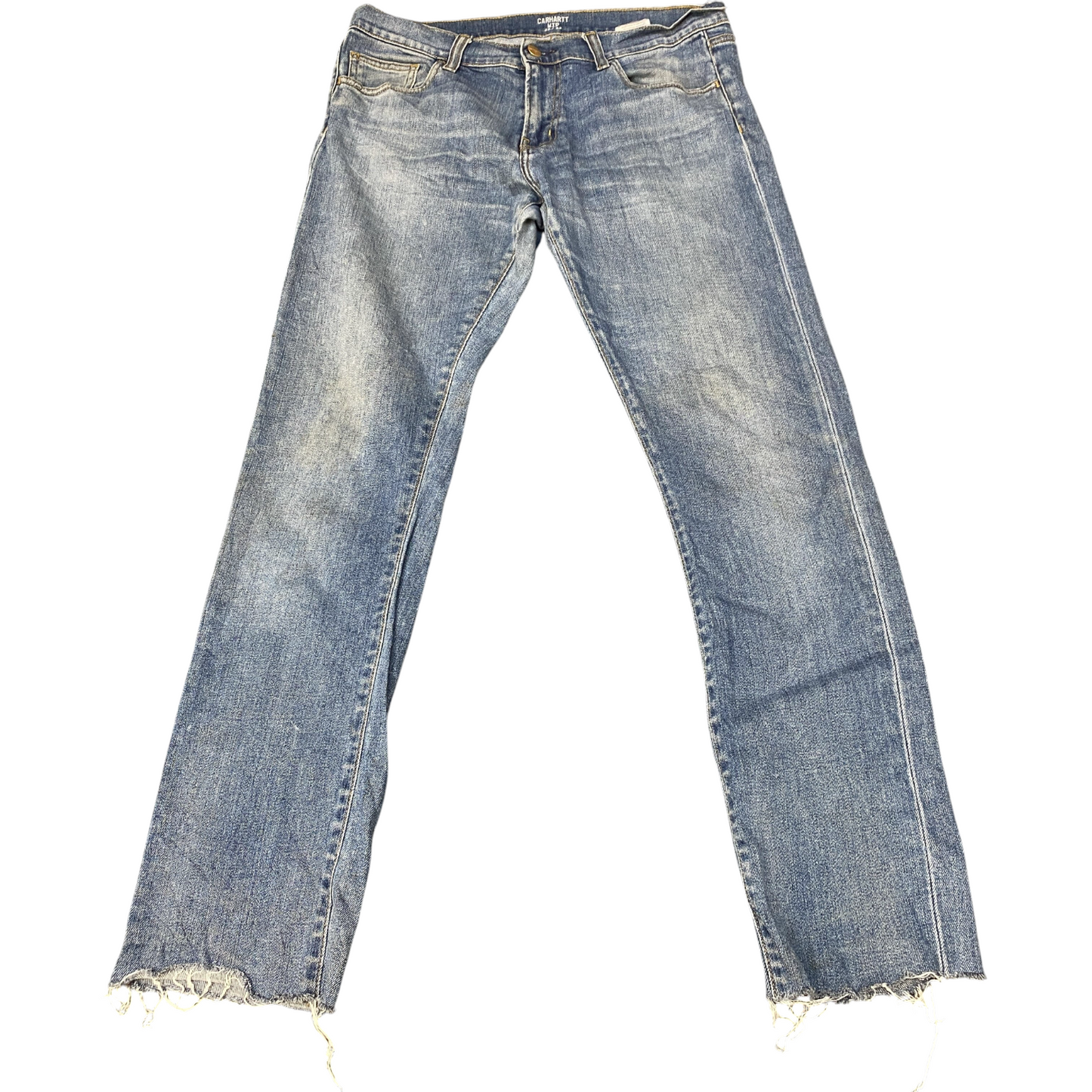 Carhartt WIP Rebel Pant Jeans Men Medium Blue Denim Faded Carpenter Straight Leg