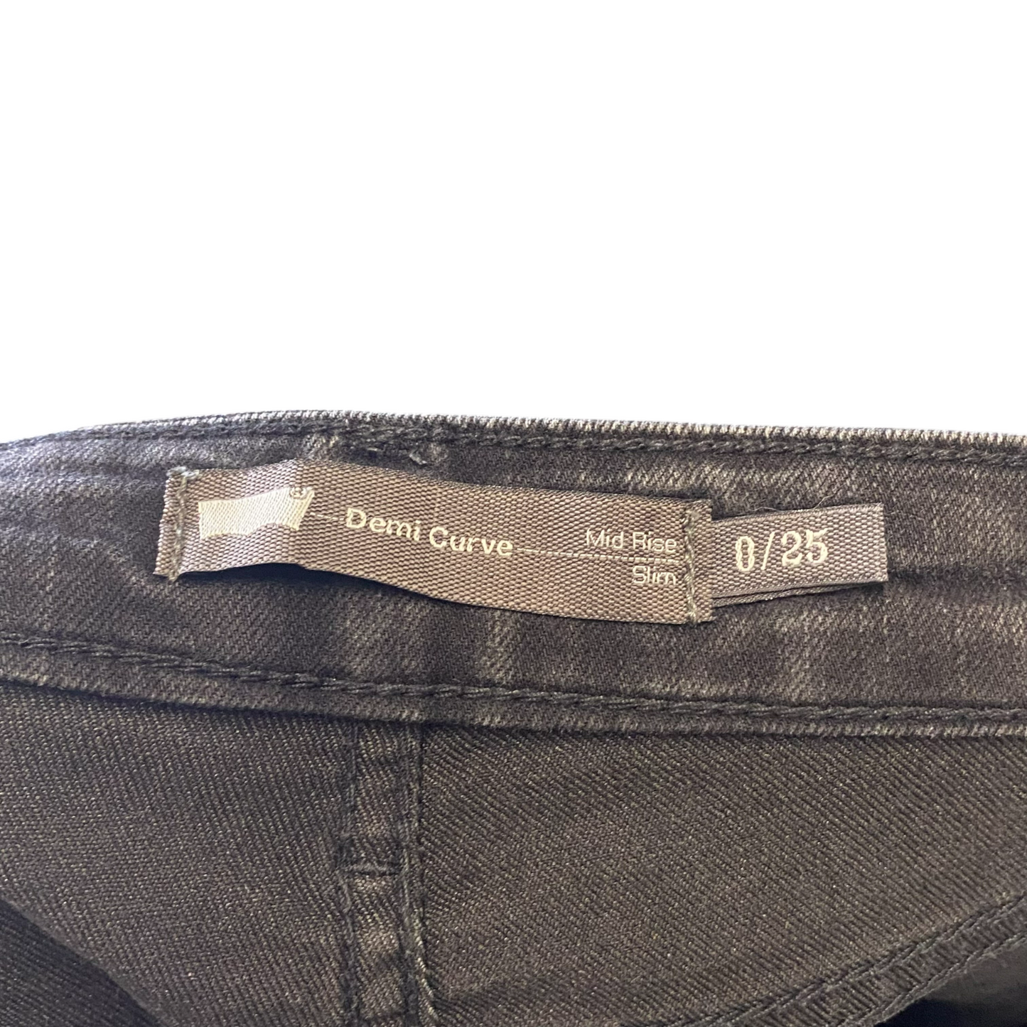 Levi's Jeans Womens 27W 30L Black Denim Straight Dark Wash Stretch Mid Rise Slim