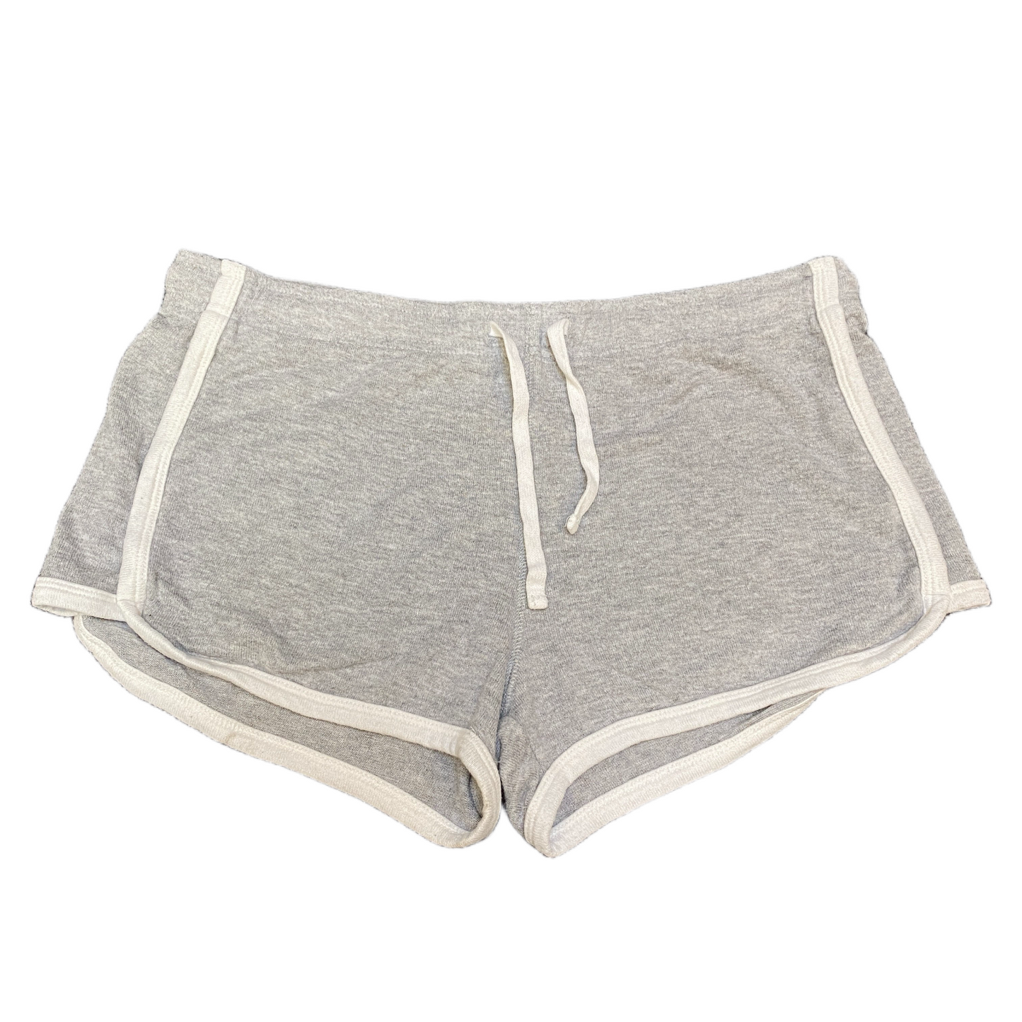 Running Sprinter Shorts Womens L 30" Waist Grey Athletic Gym Workout Dolphin Hem