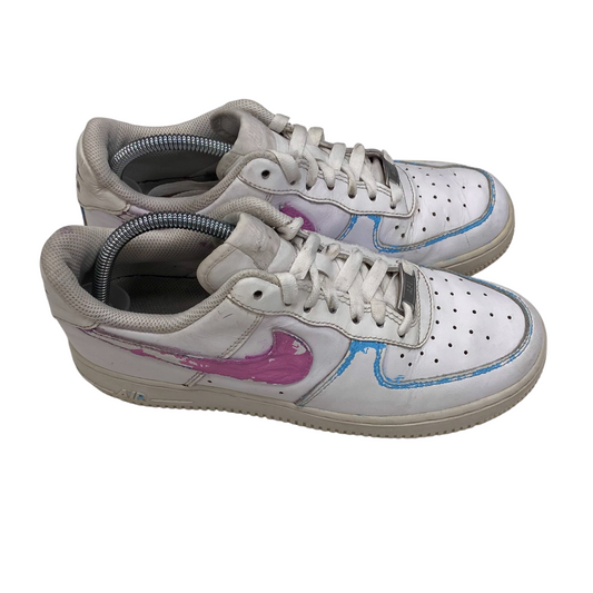 Nike Air Force 1 Low Sneakers Shoes Women UK 5.5 Double Swoosh White 315115-112