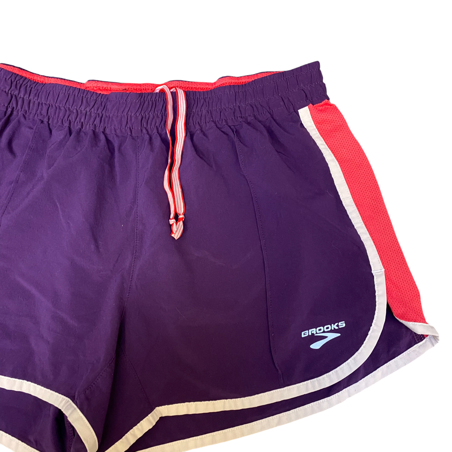 Running Sprinter Shorts Womens Large Purple Pink Athletic Dolphin Hem Drawstring
