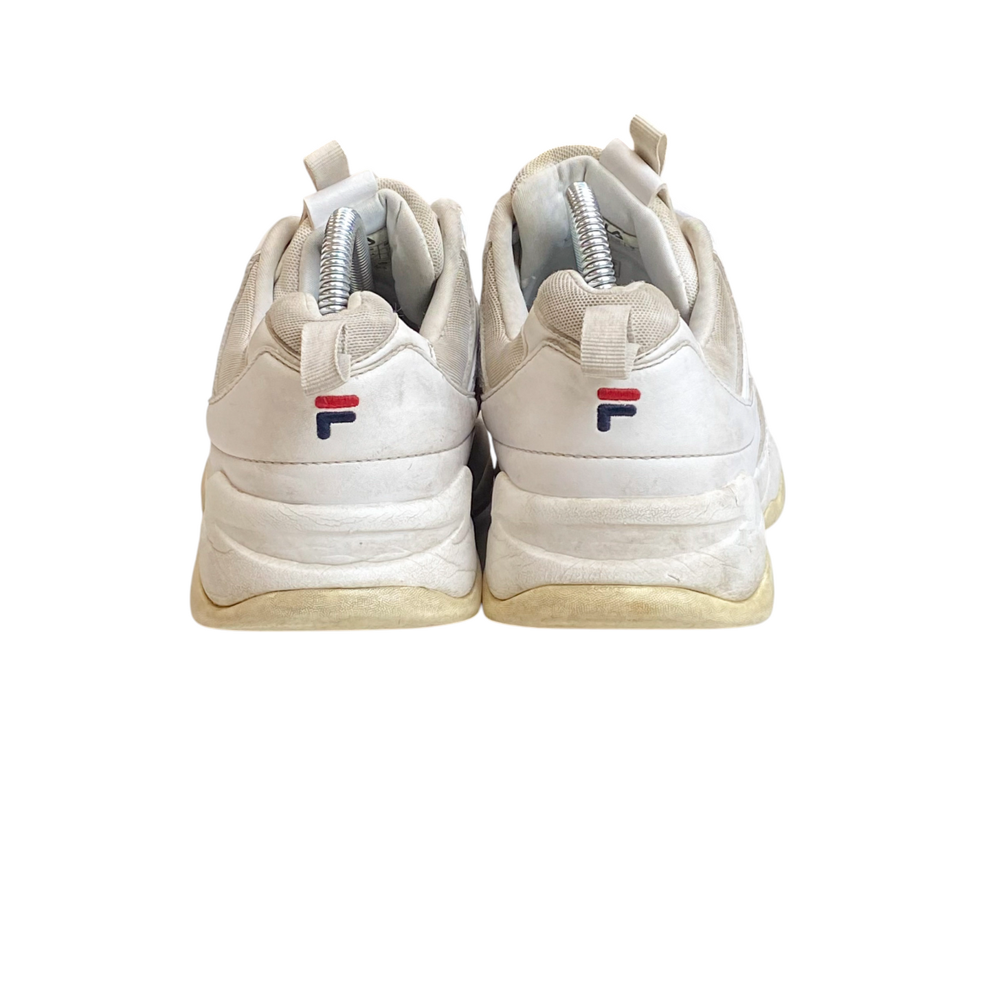 Fila Ray Tracer Running Sneakers Women's UK 5 White Leather Comfort Lace Up