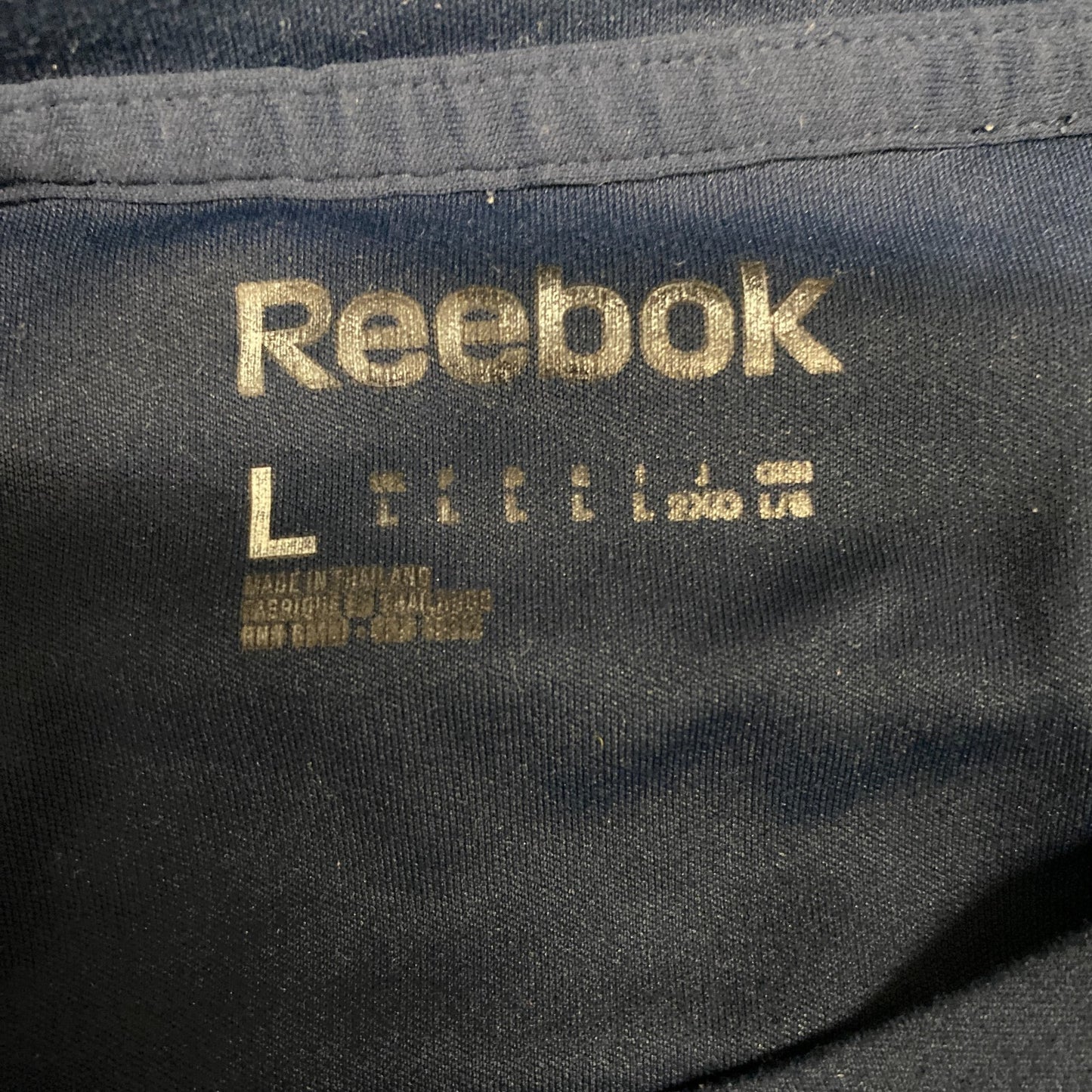 Reebok Activewear T-Shirt Womens Large Navy Short Sleeve Crew Neck Pullover Tee