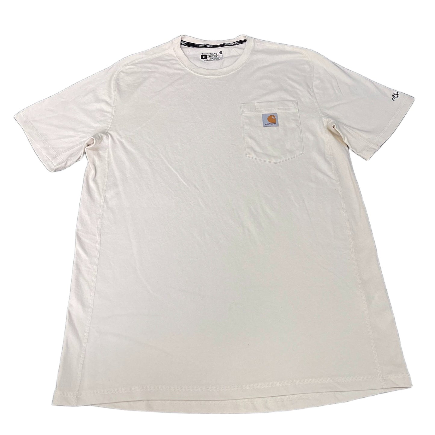 Carhartt Force Pocket T-Shirt Mens Medium White Relaxed Fit Short Sleeve Tee