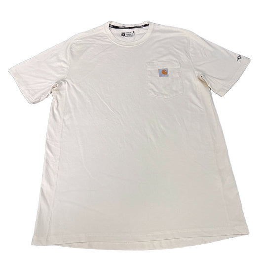 Carhartt Force Pocket T-Shirt Mens Medium White Relaxed Fit Short Sleeve Tee