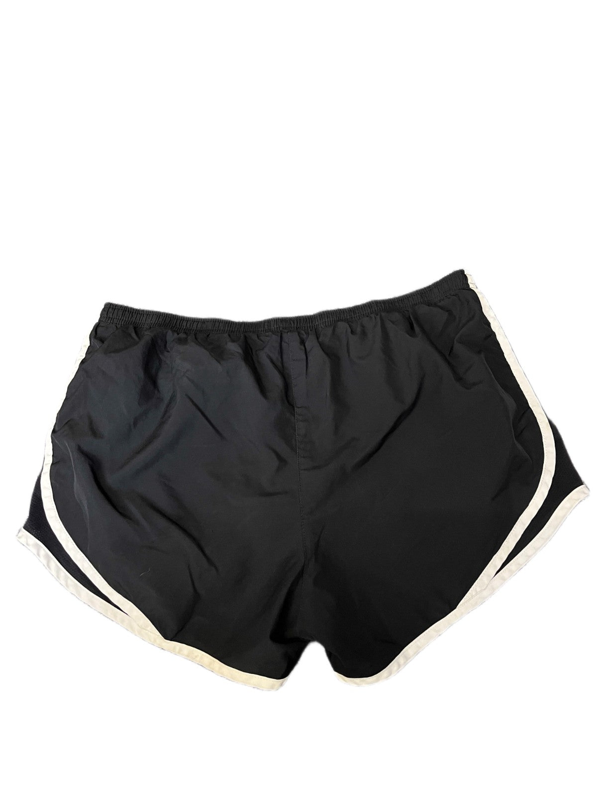 Nike Dri-Fit Running Shorts Fits as Womens L 32" Waist Black Lined Dolphin Hem