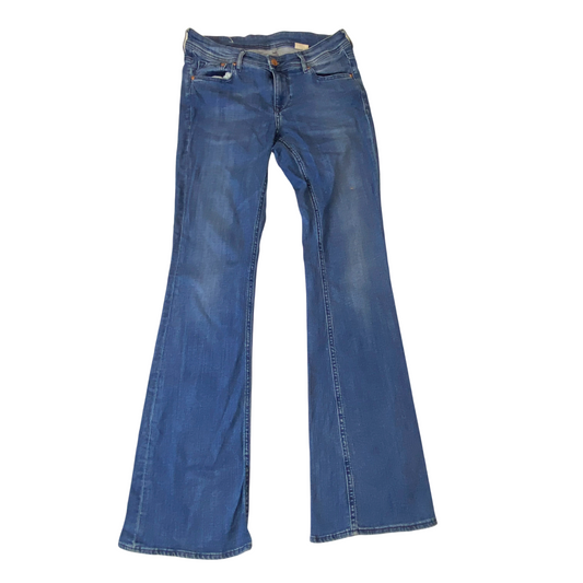 H&M Jeans Womens Medium W28 L32 Blue Denim Bootcut Flat Front Pockets Outdoor