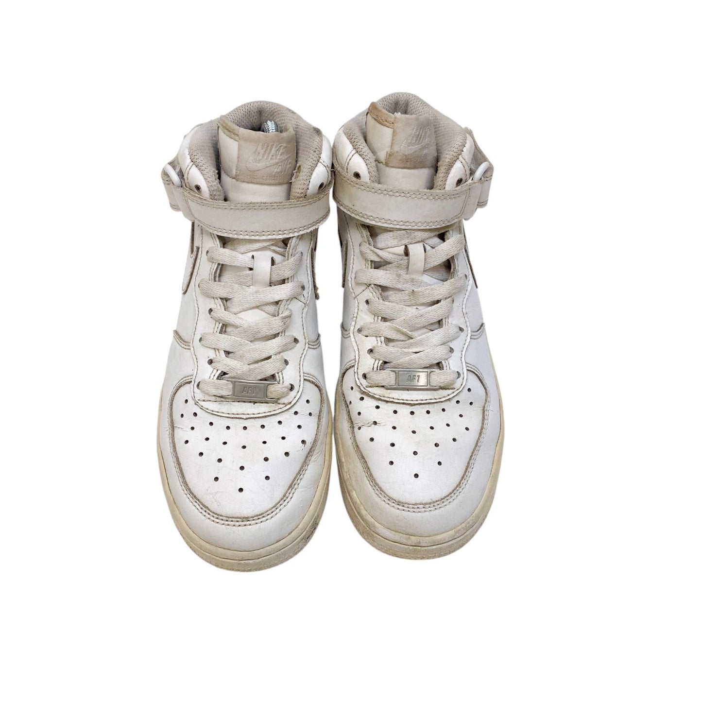 Nike Air Force 1 Mid '07 Basketball Shoes Sneakers Juniors 5 White Top Strap
