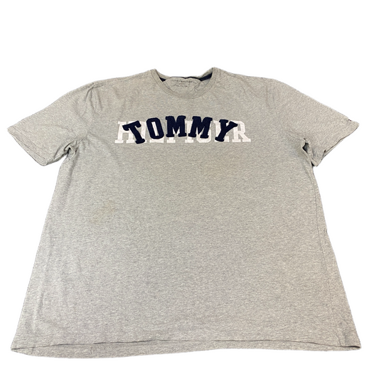 Tommy Hilfiger T-Shirt Womens 2XL Grey Heather Embroidered Logo Short Sleeve Tee