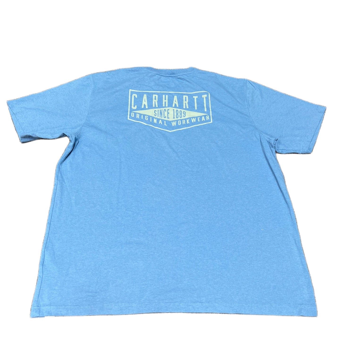 Carhartt Pocket T-Shirt Men XL Blue Loose Fit Short Sleeve Workwear Pullover Tee