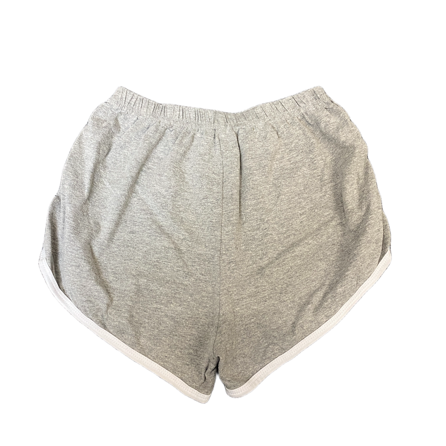 Running Sprinter Shorts Womens S 21" Waist Grey Athletic Gym Workout Dolphin Hem