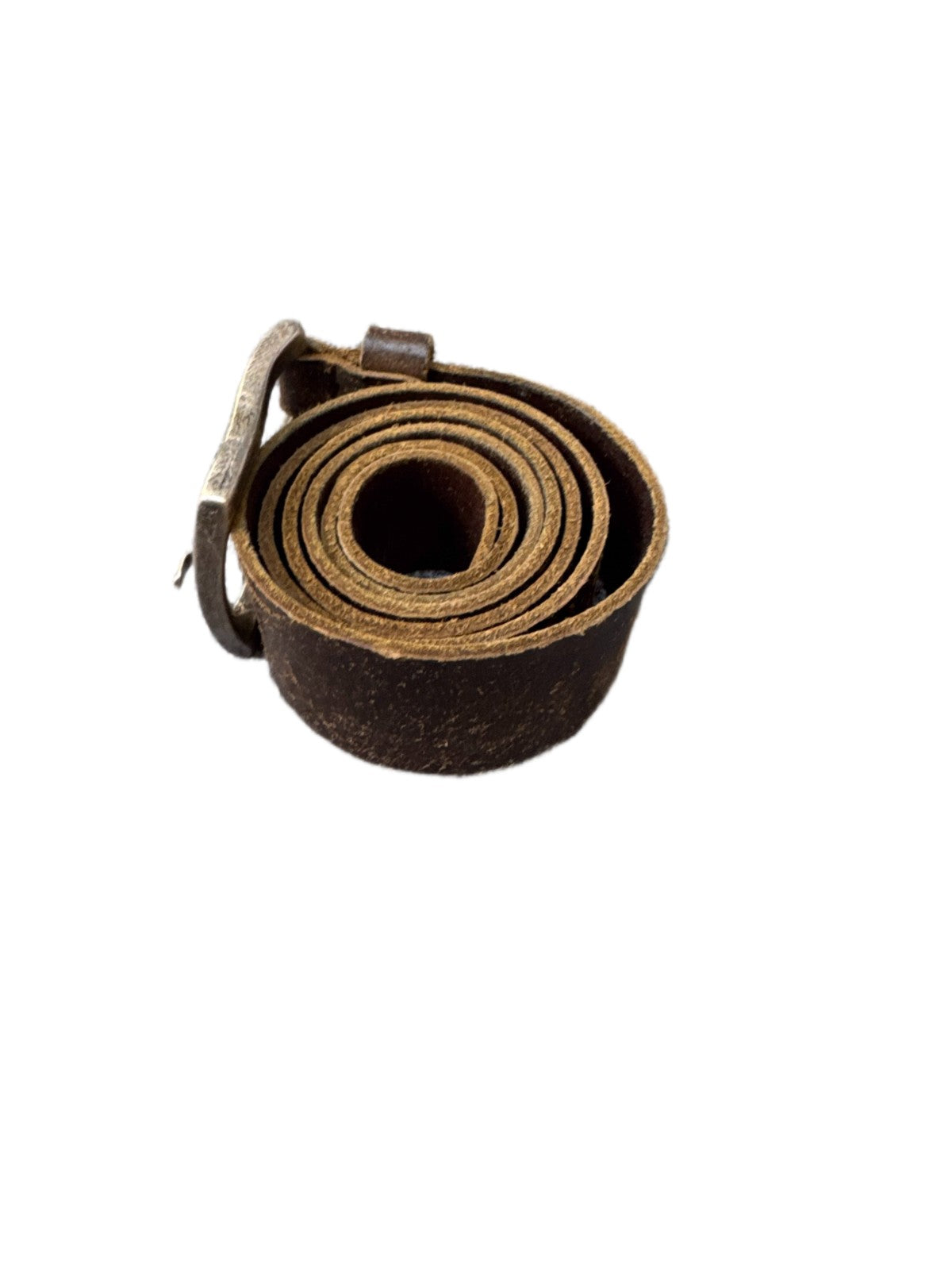 Leoyd Waist Belt Womens Dark Brown Leather Silver Pin Buckle 42.5 Inches