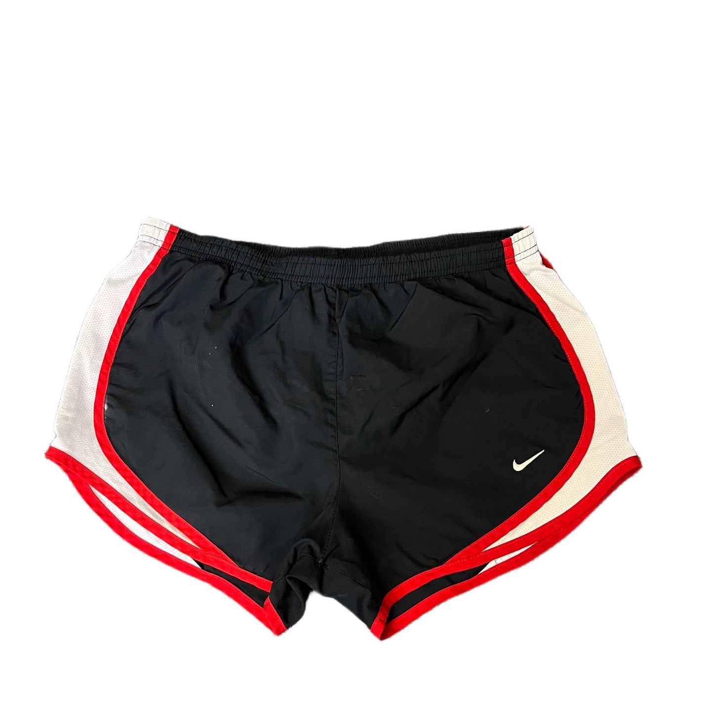 Nike Dri-FIT Running Sprinter Shorts Fits as Women L 31" Waist Black Dolphin Hem
