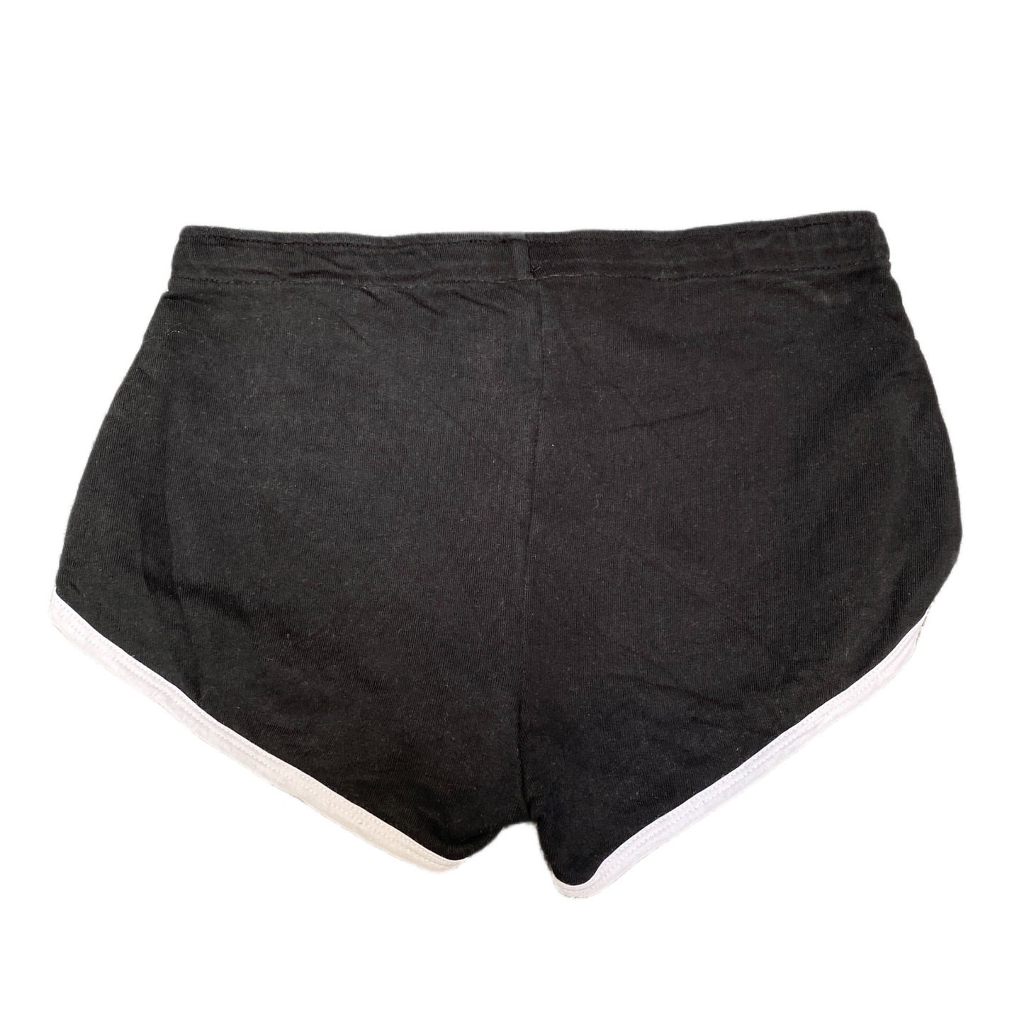 Running Sprinter Shorts Womens M 30" Waist Black Athletic Drawstring Dolphin Hem