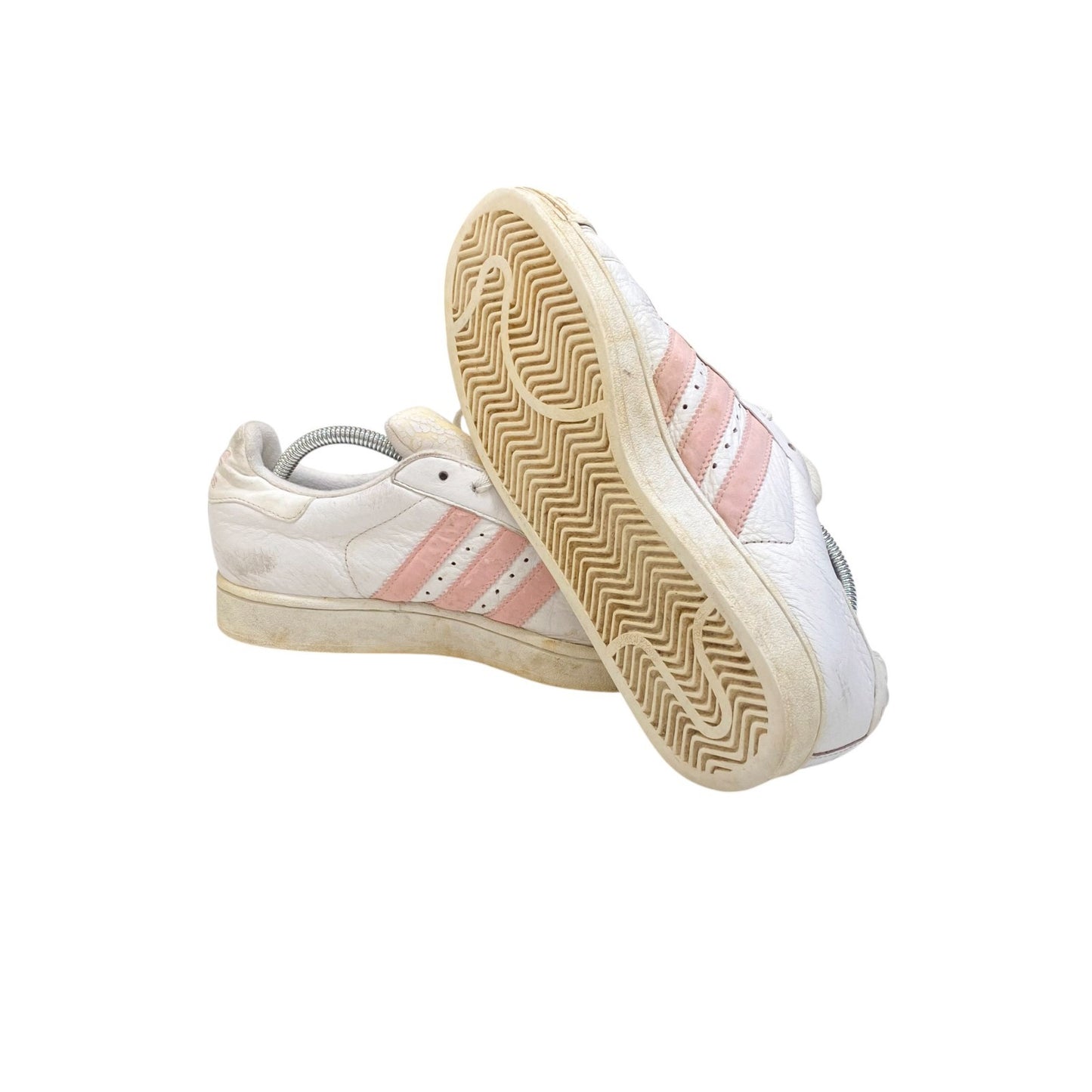 Adidas Originals Athletic Sneakers Women's UK 7.5 White Pink Classic Lace Up