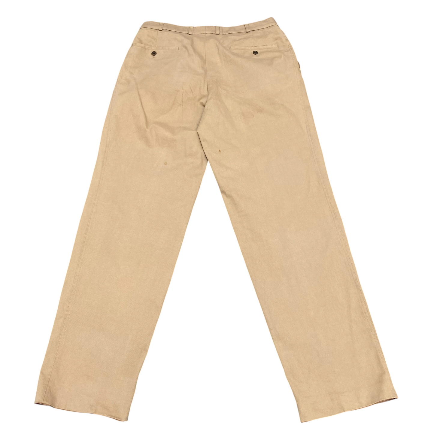 Trousers Men's Large Beige Original Slim Straight Fit Slash Pockets Stretch