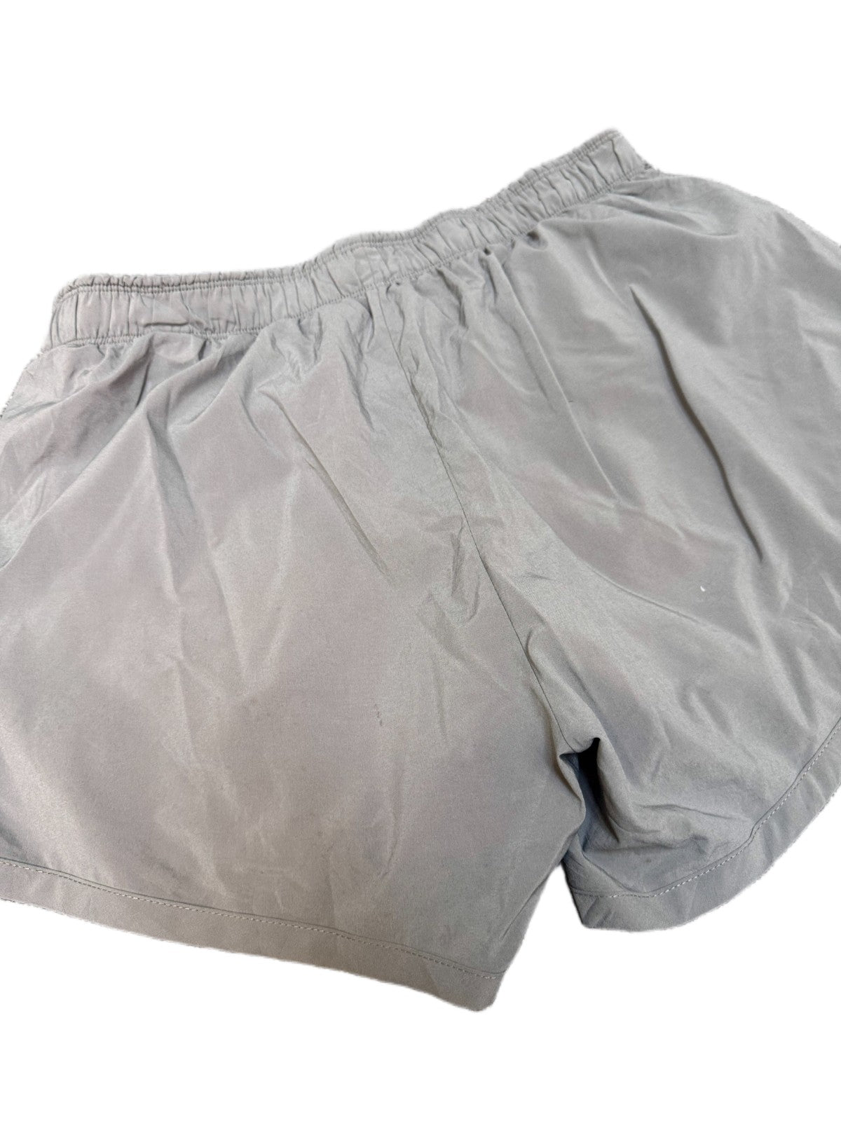 Nike Just Do It Running Shorts Fits as Womens Medium 29" Waist Grey Dolphin Hem