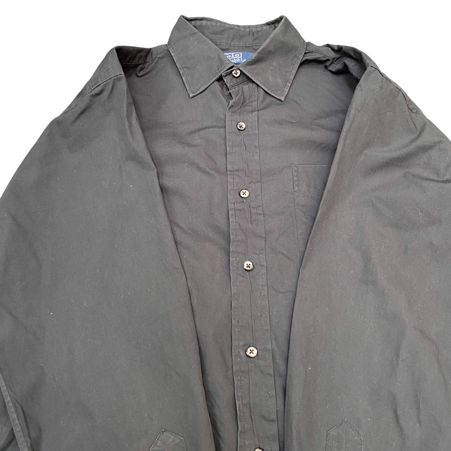 Polo Ralph Lauren Formal Shirt Mens M Black Long Sleeve Casual Button Down