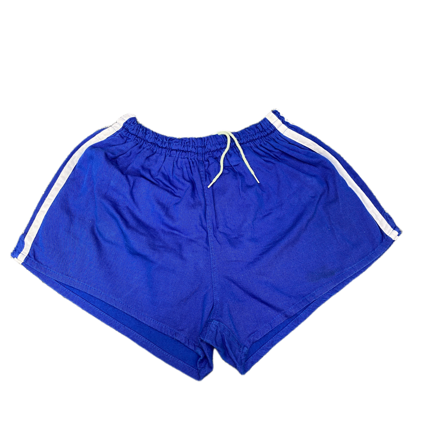 Running Sprinter Shorts Womens S 22" Waist Blue Athletic Drawstring Dolphin Hem