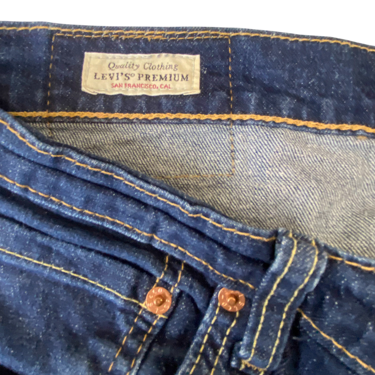 Levi's Jeans Womens Large Blue Denim Slim Fit Straight Leg Medium Wash Pockets