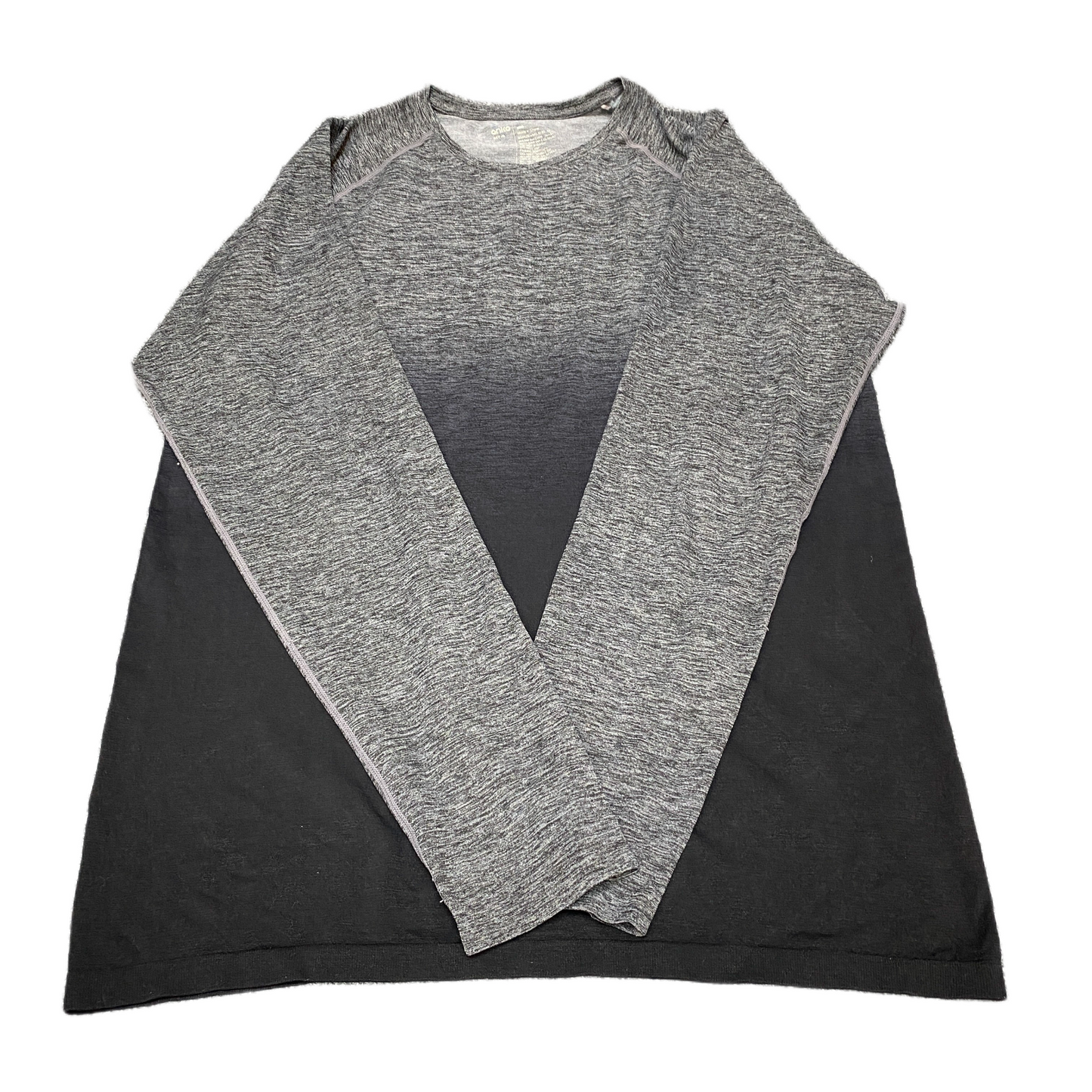 Anko Active T-Shirt Womens M Grey Ombre Gradient 4-Way Stretch Gym Training Tee