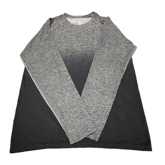 Anko Active T-Shirt Womens M Grey Ombre Gradient 4-Way Stretch Gym Training Tee