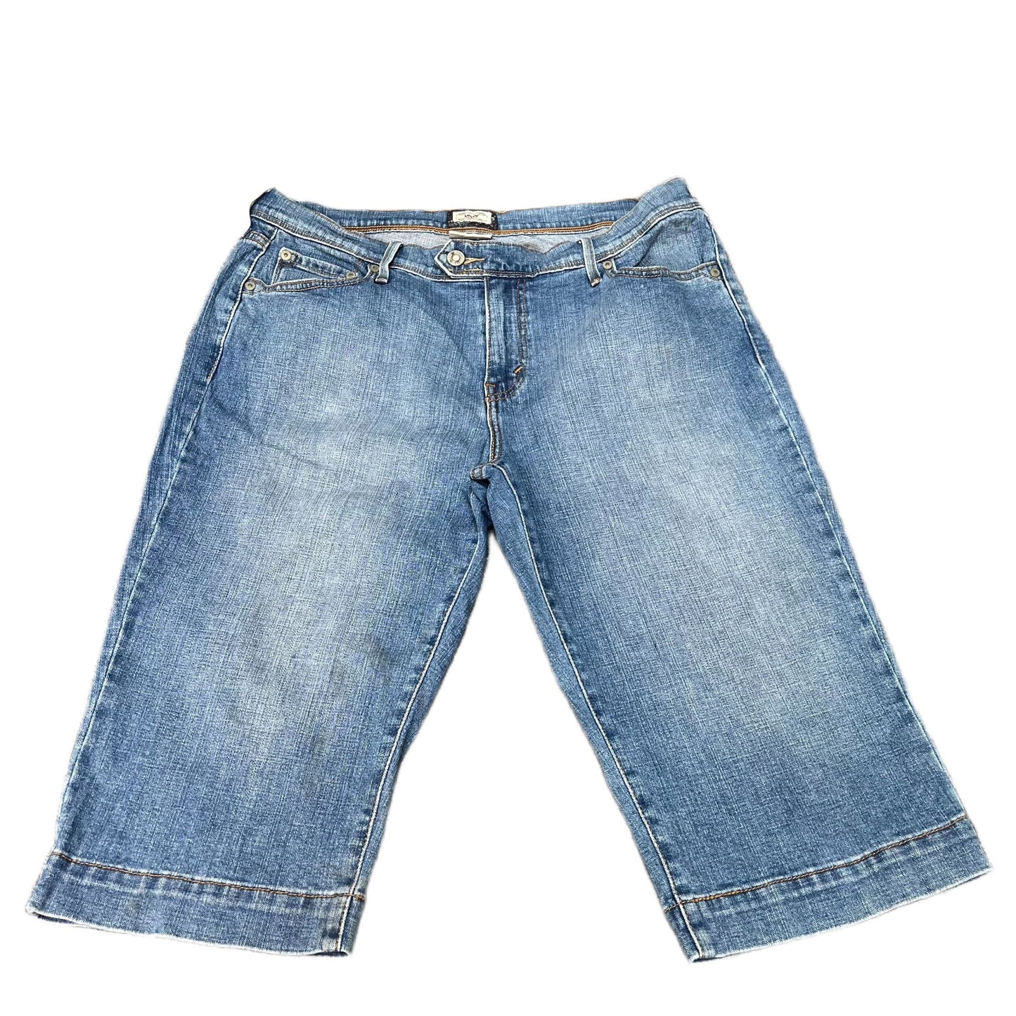 Levi's 515 Jean Shorts Fits as Womens XL 33" Waist Blue Denim Mid Rise Red Tab