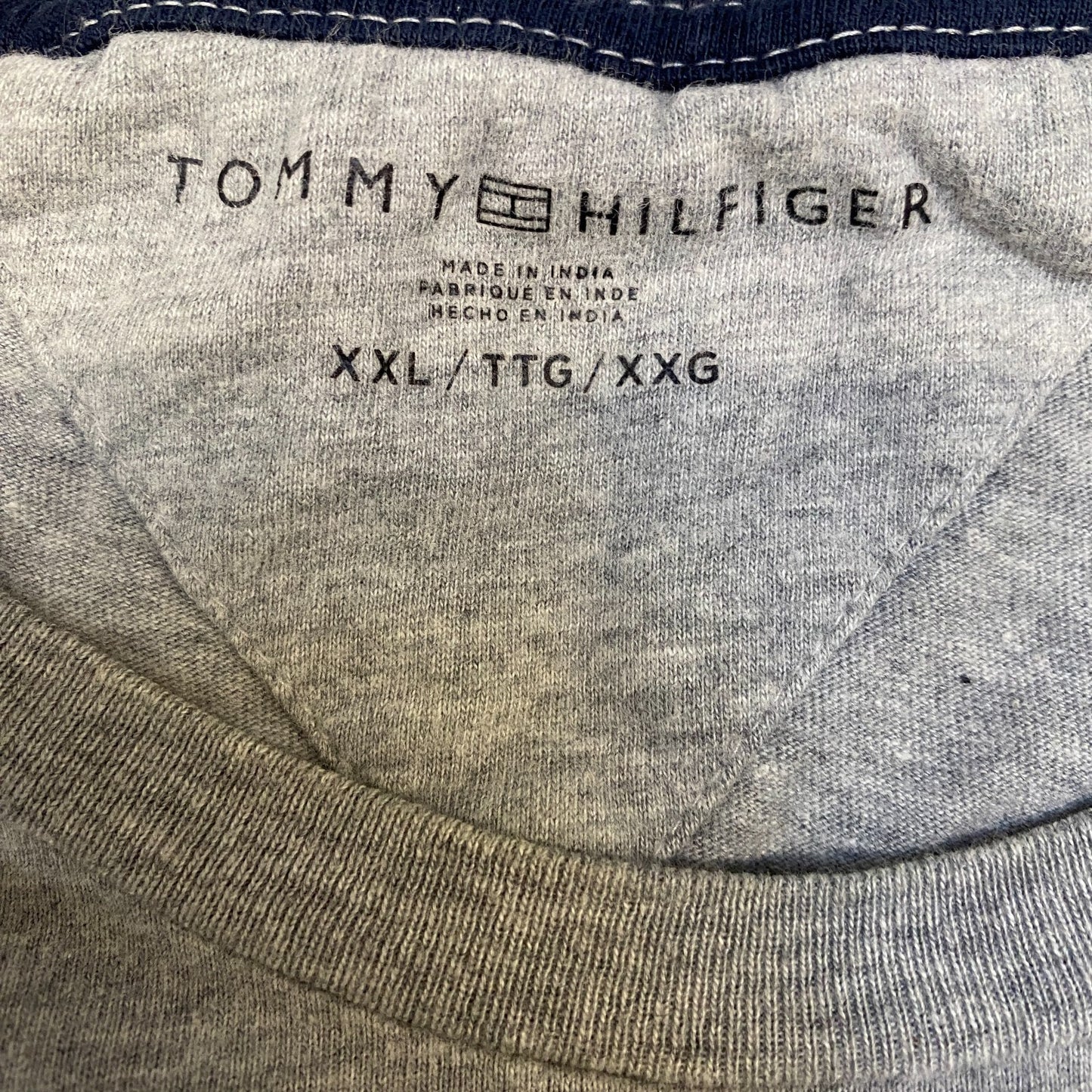 Tommy Hilfiger T-Shirt Womens 2XL Grey Heather Embroidered Logo Short Sleeve Tee