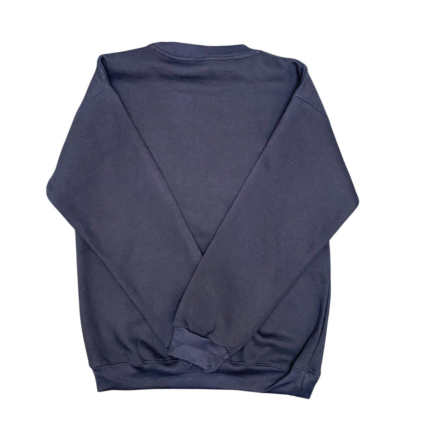 Nike Reworked Sweatshirt Mens S Blue Heather Embroidered Spellout Logo Crew Neck