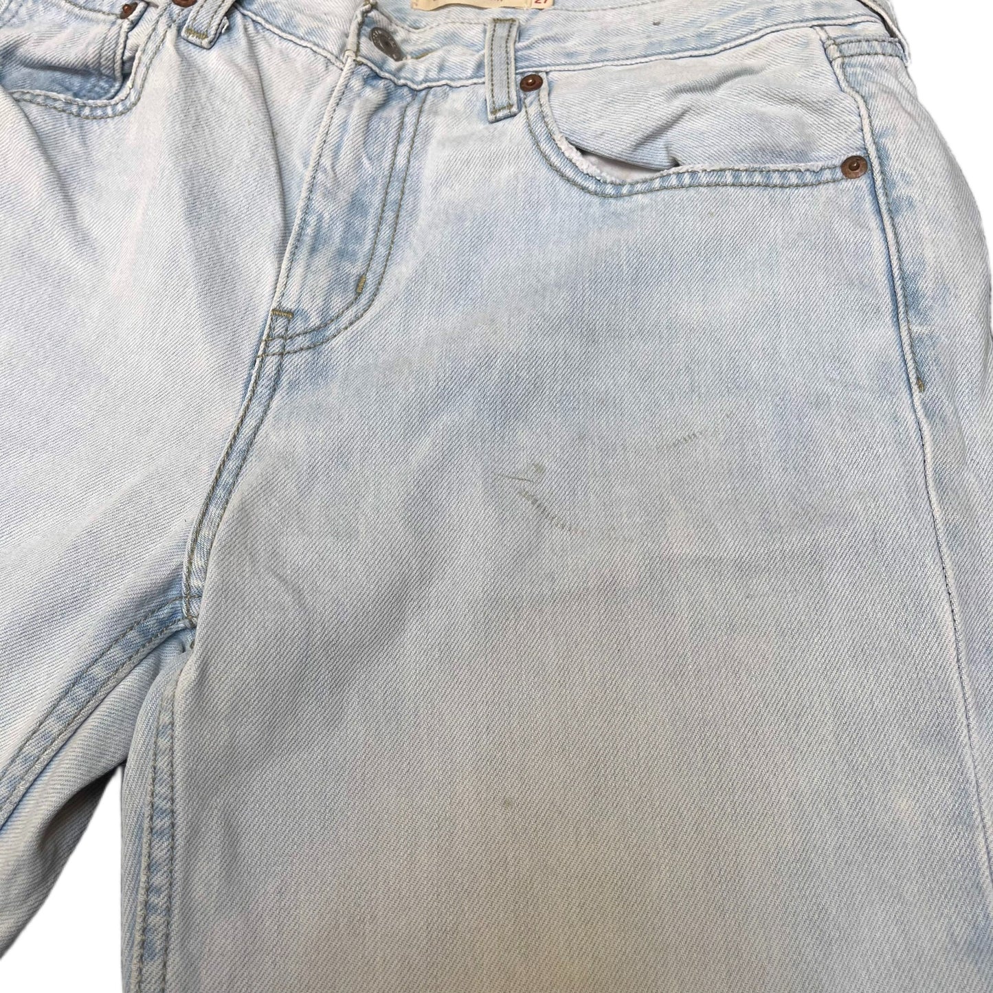Levi's Low Pro Straight Jean Shorts Fits as Womens Medium 29" Waist Blue Denim