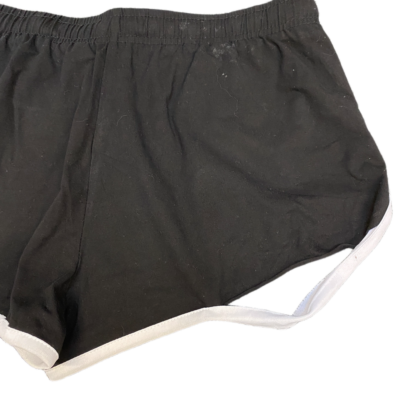 Running Sprinter Shorts Womens XL 28" Waist Black Athletic Workout Dolphin Hem