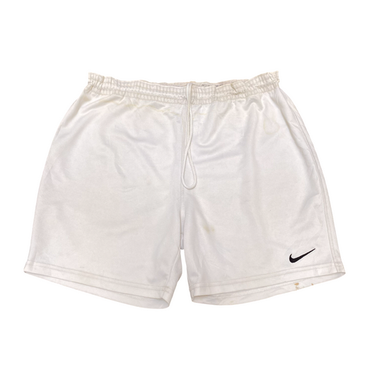 Nike Running Shorts Mens Large White Athletic Workout Elastic Waist Drawstring