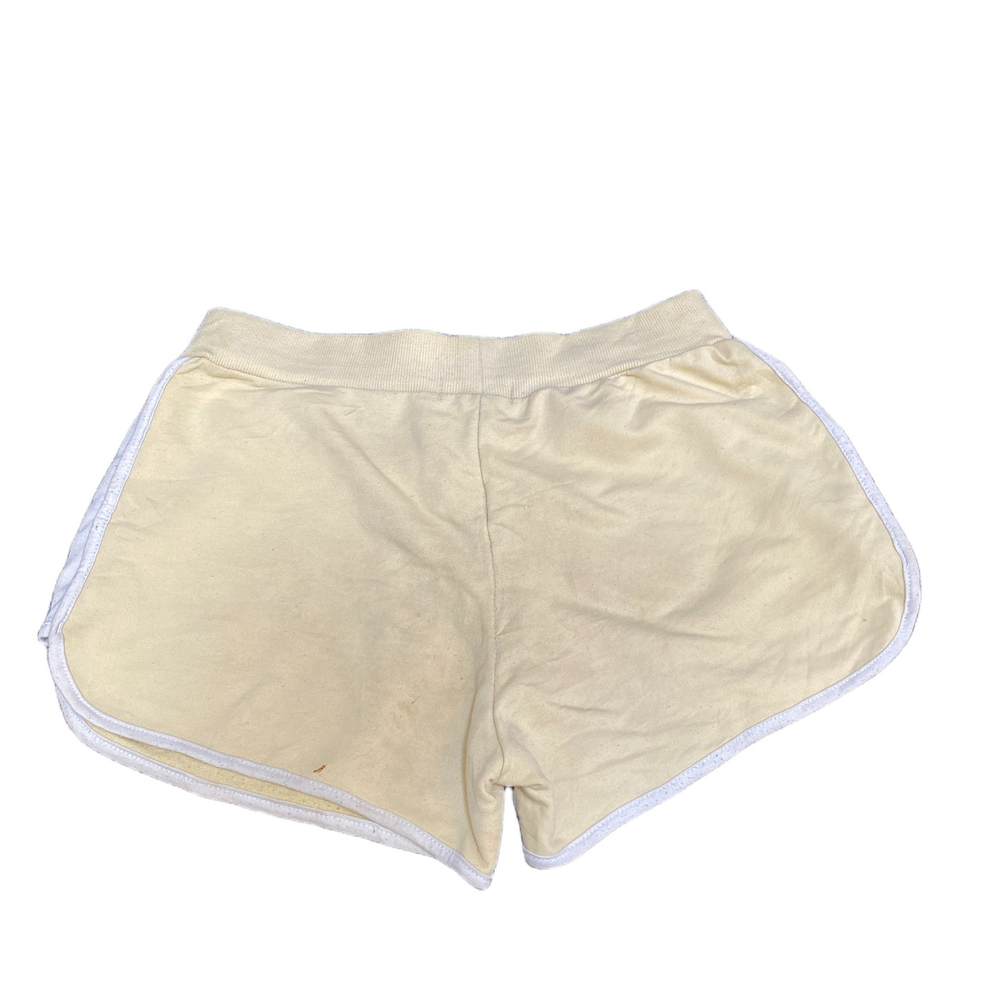 Running Sprinter Shorts Womens S 25" Waist Yellow Athletic Workout Dolphin Hem