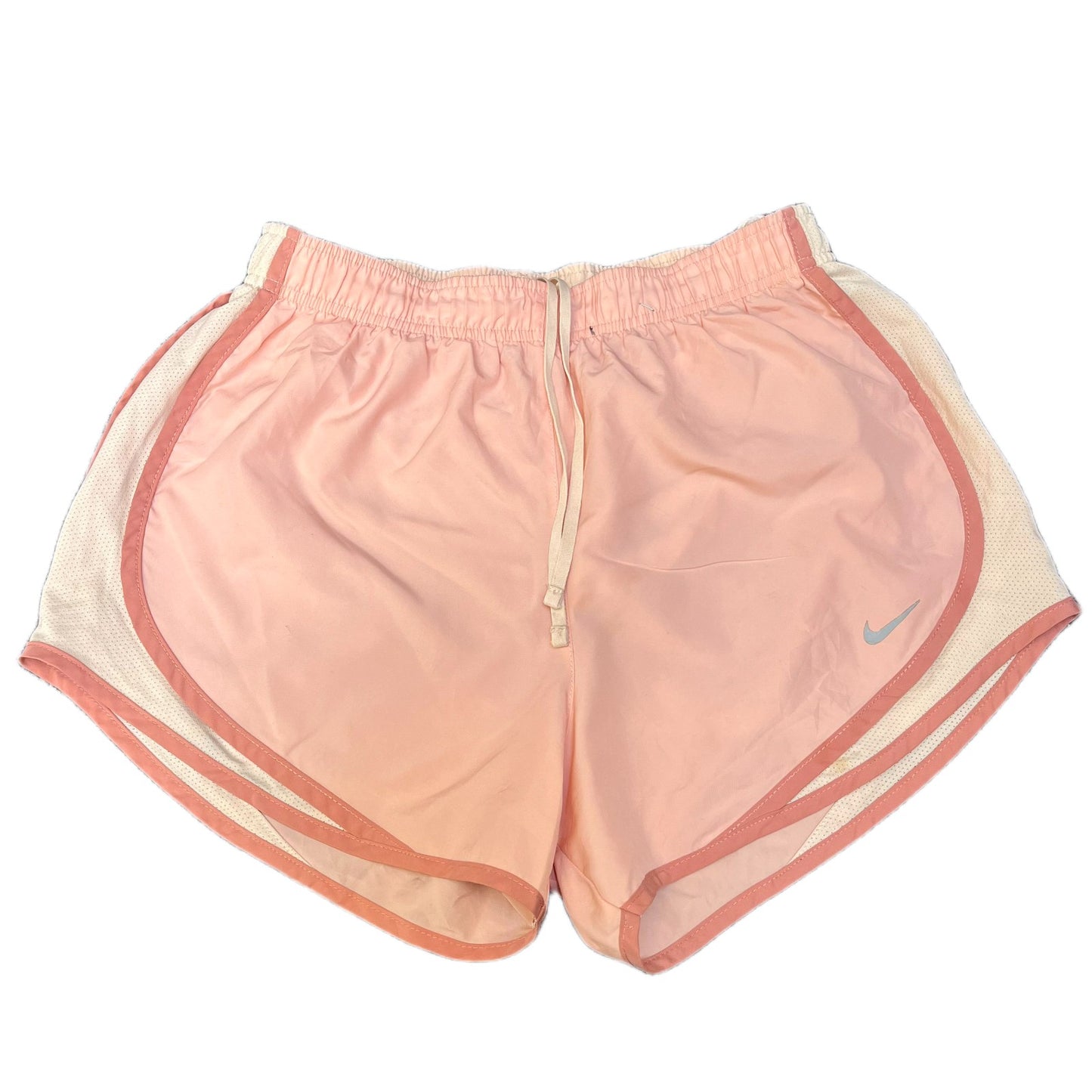Nike Running Sprinter Shorts Fits as Women S 27" Waist Peach White Dolphin Hem