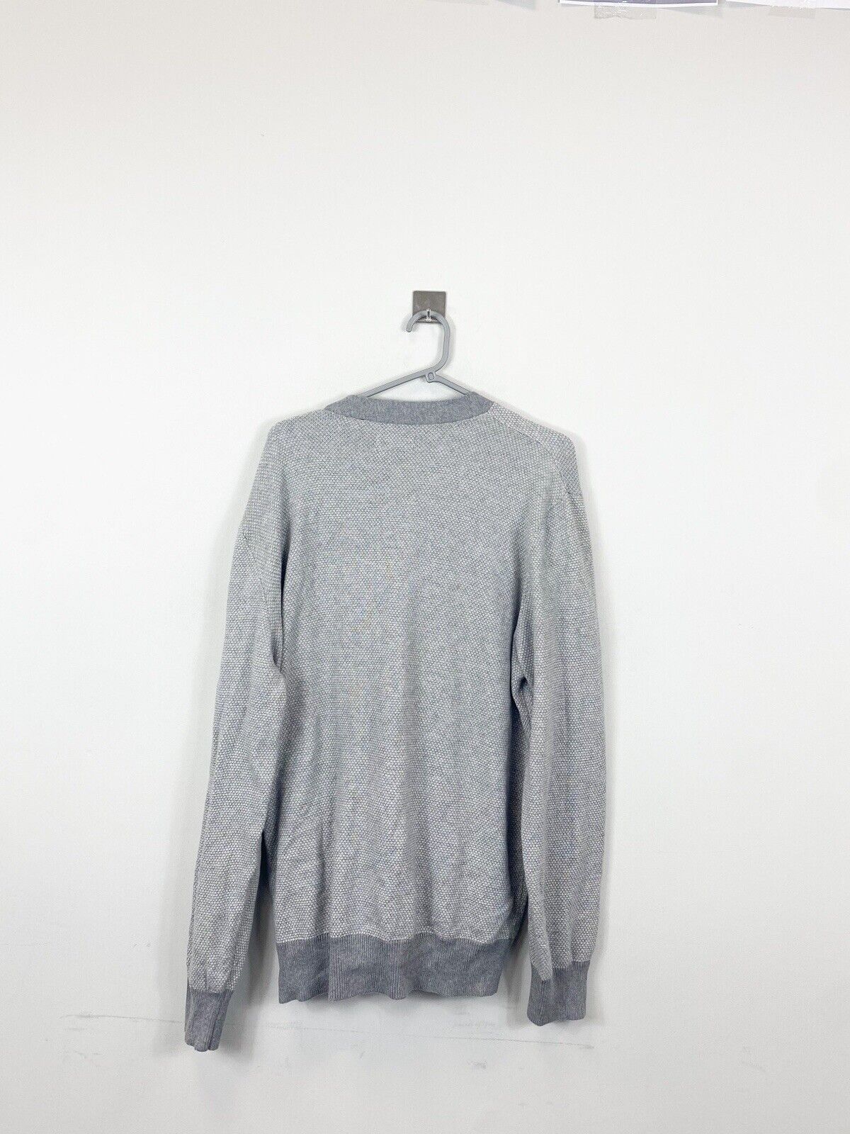 Chaps Buttoned Long Sleeve Cardigan Grey Mens L