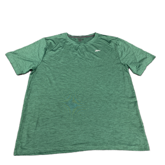 Reebok Activewear T-Shirt Mens Large Green Short Sleeve Crew Neck Pullover Tee