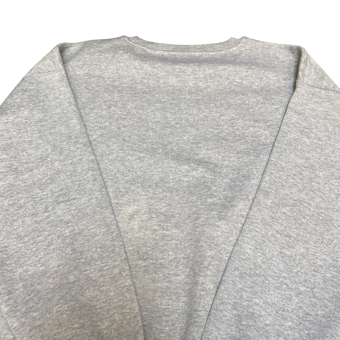 Nike Reworked Sweatshirt Mens Medium Grey Embroidered Spellout Logo Vintage Y2K