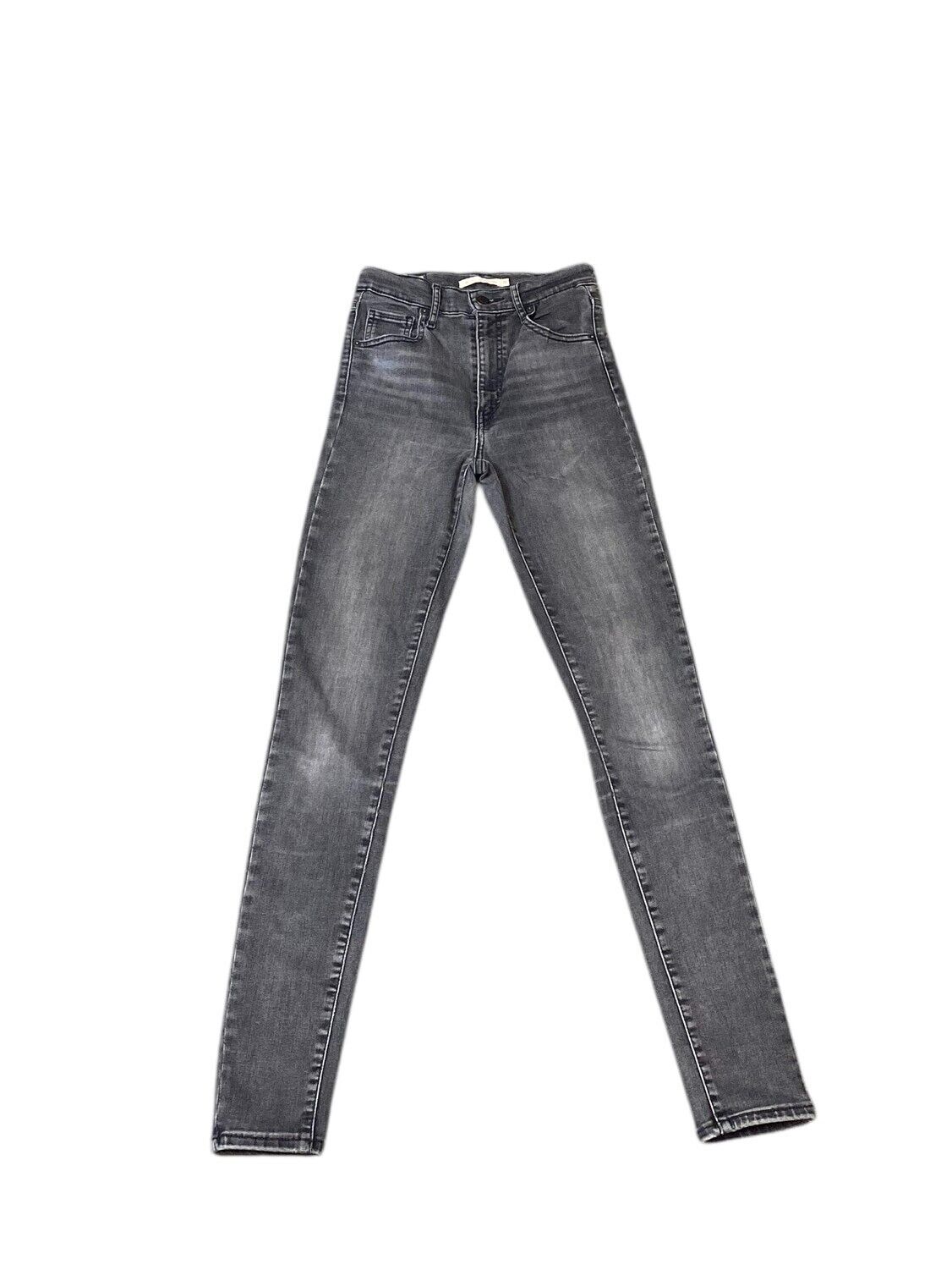 Levi's Jeans Womens 24W 30L Grey Denim Red Tab Stretch Comfort High Rise Skinny