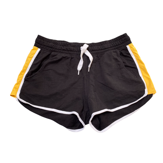 H&M Divided Sprinter Running Shorts Girls 26W Black Elastic Waist Drawstring