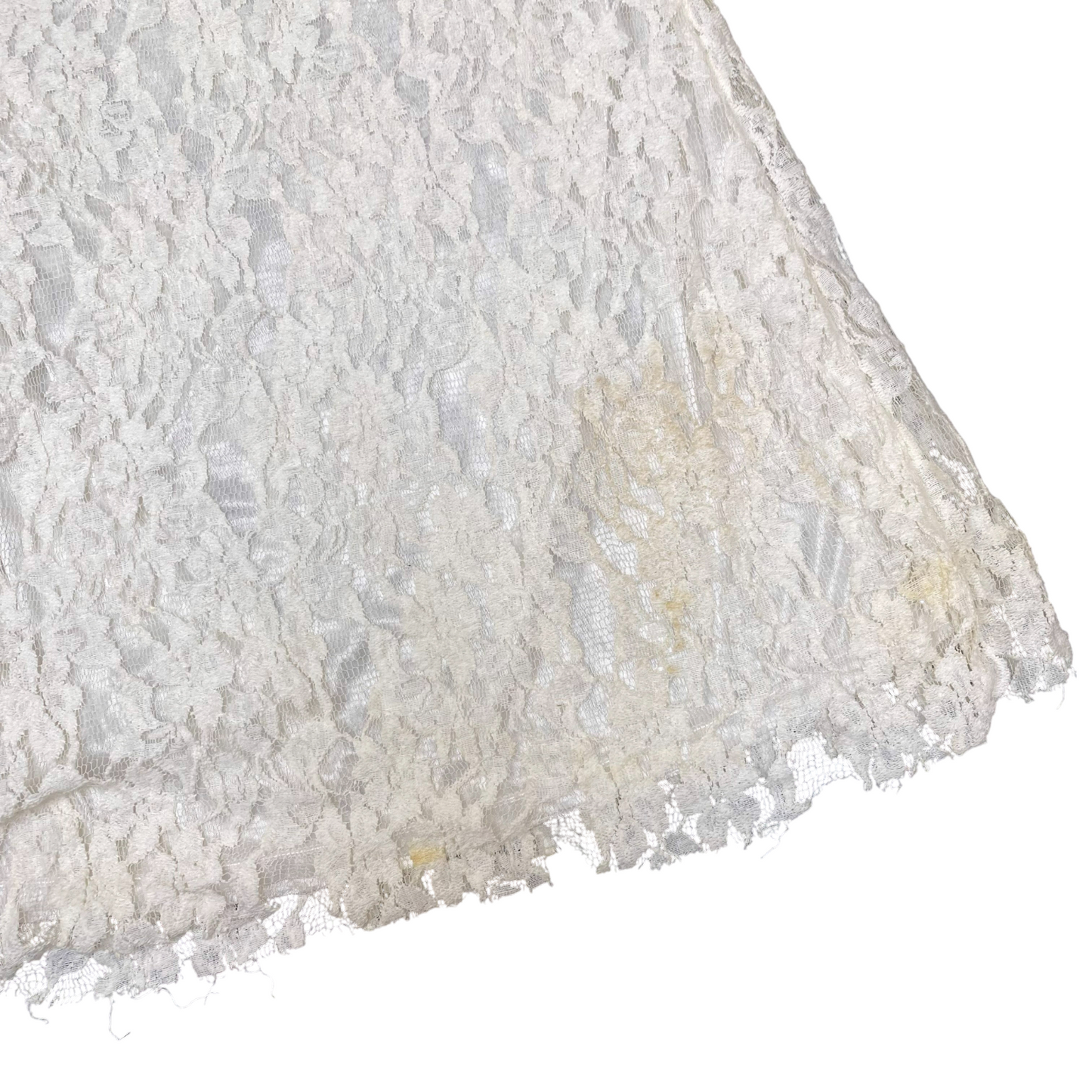 Tunic Top Womens S White Lace Long Floral Flared Sleeve Boat Neck Pullover