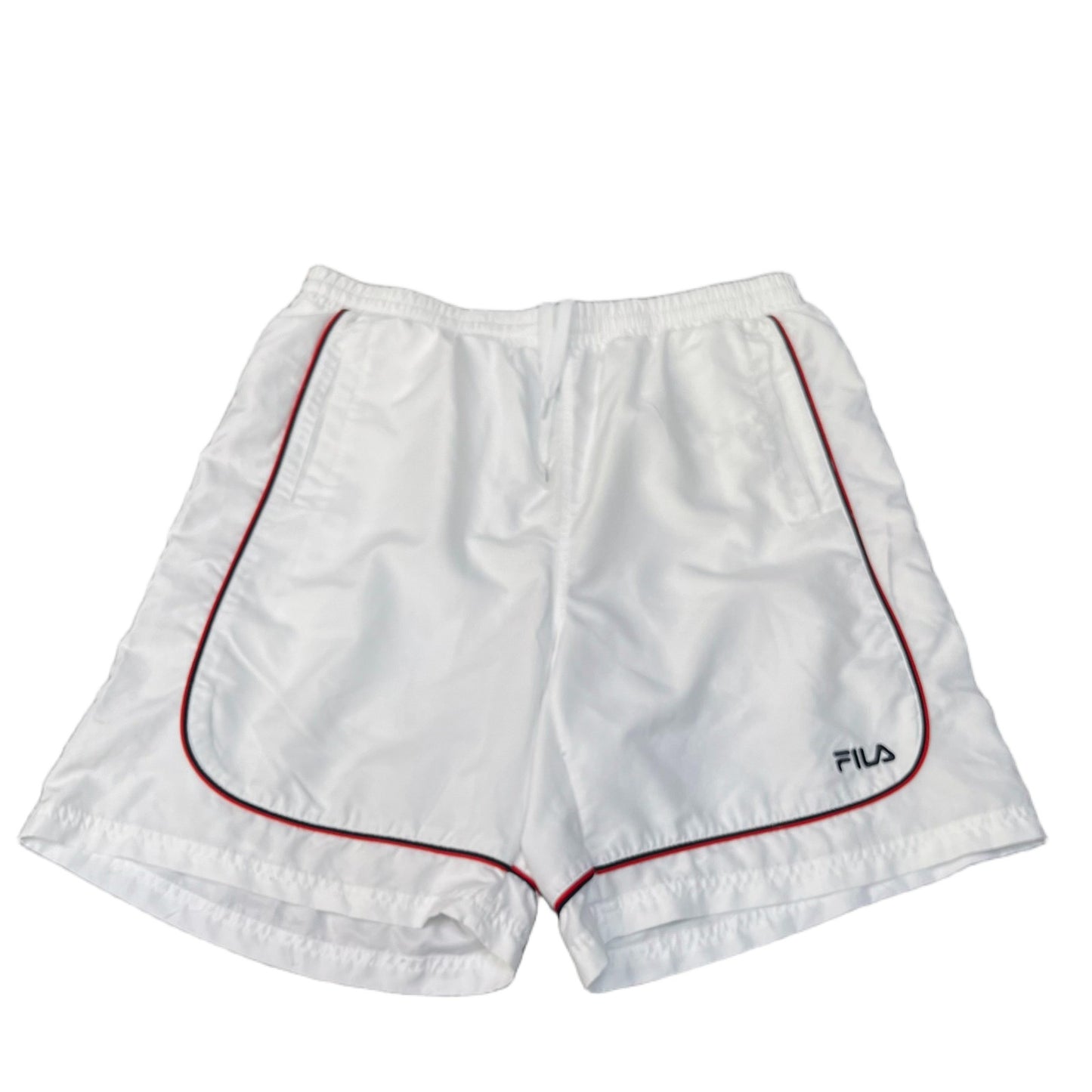 Fila Athletic Shorts Mens XL 34" Waist White Mesh Lined Gym Training Drawstring