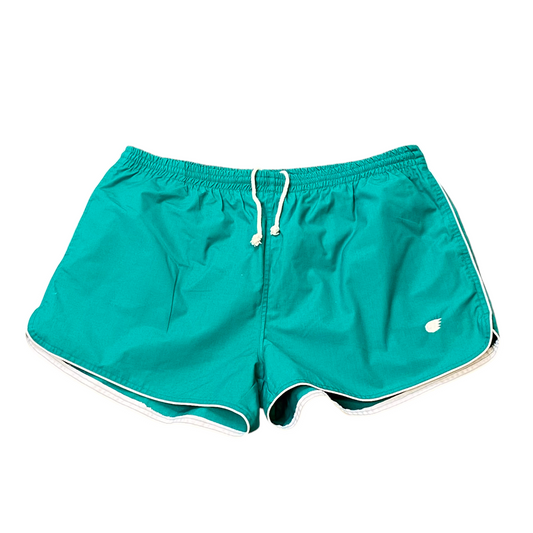 Womens Sprinter Running Shorts XXL Green Logo Elastic Waist Drawstring Athletic